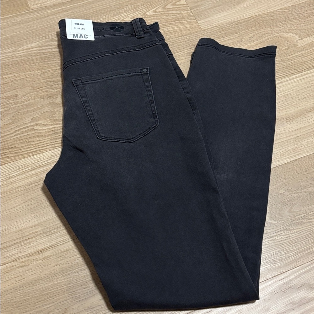 MAC (4) Dream Chic Denim in Anthracite Fancy Wash Cropped Ankle Zipper Slim NWT - Picture 15 of 16